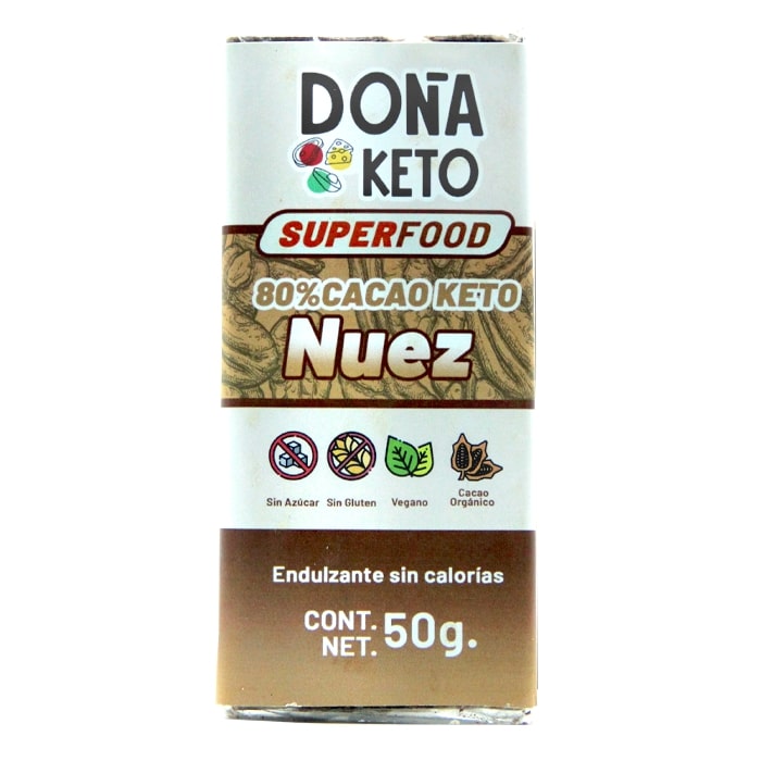 Barra de chocolate con nuez 50g
