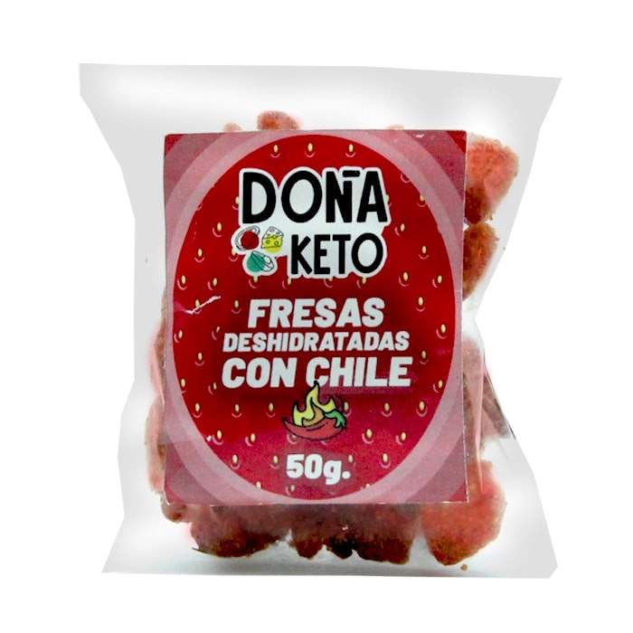 fresas deshidratadas con chile doña keto