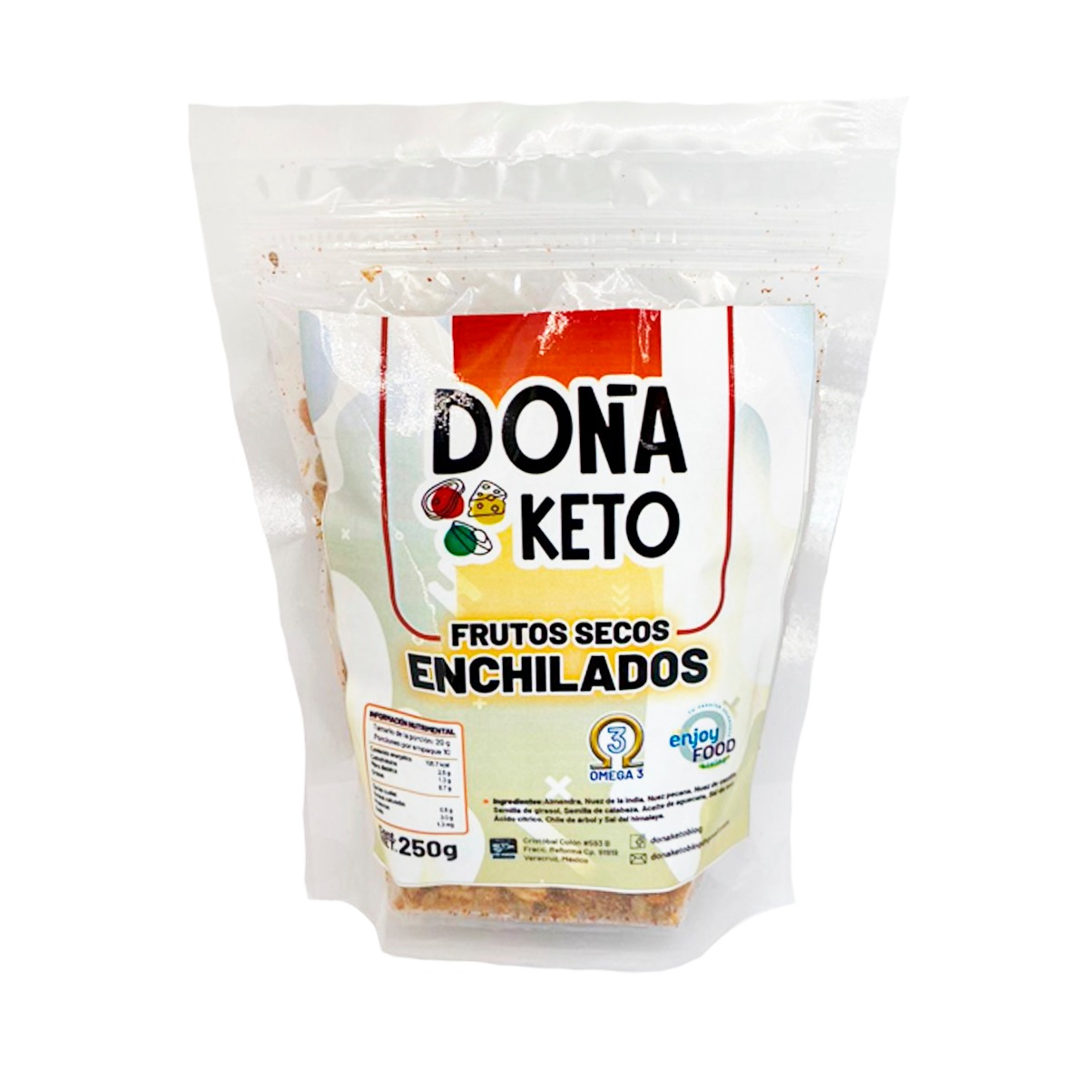 Mix de frutos secos enchilados doña keto 250g