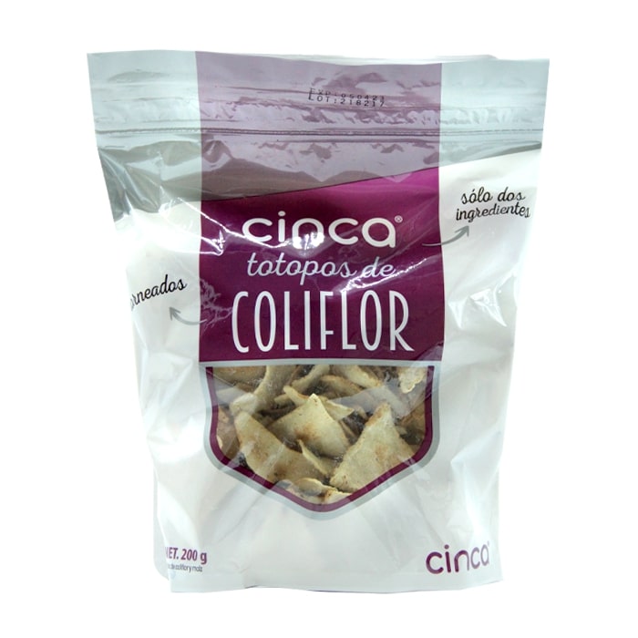 Totopos de coliflor